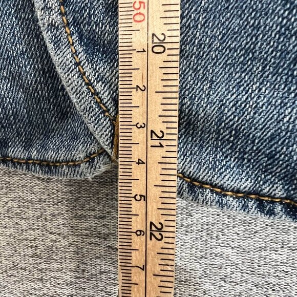 Tommy Hilfiger Jean Jacket Women M Blue Cropped Medium Wash Button Up Denim - Picture 8 of 11